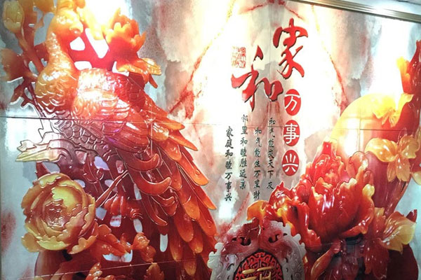 背景墙光油效果